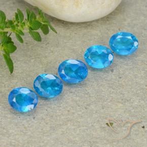 Pedras preciosas de Apatita Azul Azul natural de 1.65 ct, oval, VS