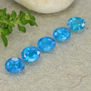 Pedras preciosas de Apatita Azul natural de 2.12 ct, oval, VS