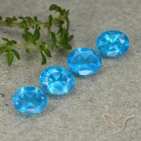 Pedras preciosas de Apatita Azul Azul natural de 1.49 ct, oval, VS