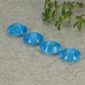 Pedras preciosas de Apatita Azul Azul natural de 1.49 ct, oval, VS