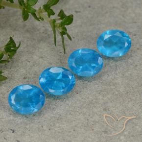 Pedras preciosas de Apatita Azul Azul natural de 1.57 ct, oval, VS