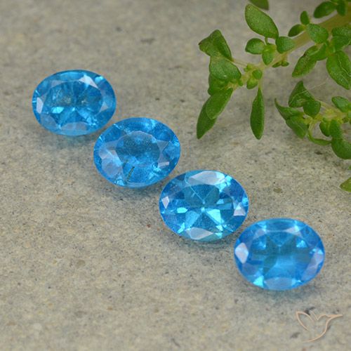 1.39ctw Natural Azul Apatita, oval, VS