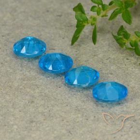 Pedras preciosas de Apatita Azul natural de 1.39 ct, oval, VS