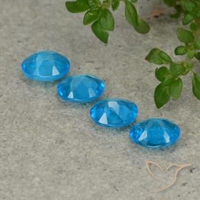 Pedras preciosas de Apatita Azul natural de 1.24 ct, oval, VS