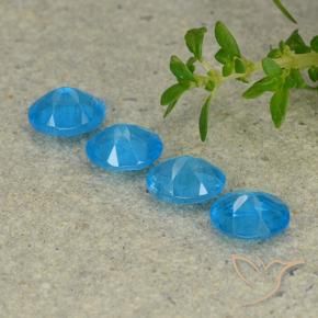 Pedras preciosas de Apatita Azul natural de 1.44 ct, oval, VS