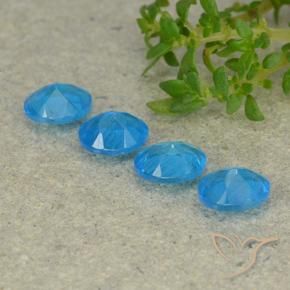 Pedras preciosas de Apatita Azul natural de 1.38 ct, oval, VS