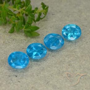 Pedras preciosas de Apatita Azul natural de 1.70 ct, oval, VS