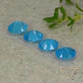 Pedras preciosas de Apatita Azul natural de 1.30 ct, oval, VS