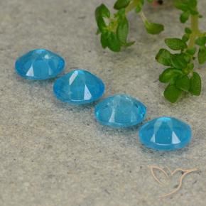 Pedras preciosas de Apatita Água Profunda natural de 1.65 ct, oval, VS