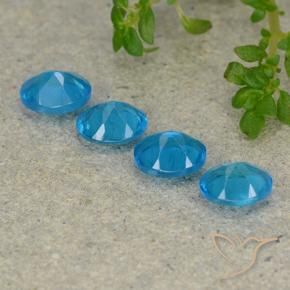 Pedras preciosas de Apatita Azul médio natural de 1.51 ct, oval, VS