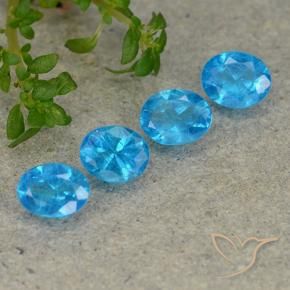 Pedras preciosas de Apatita Azul natural de 1.46 ct, oval, VS