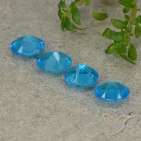 Pedras preciosas de Apatita Azul natural de 1.46 ct, oval, VS