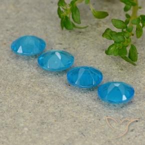 Pedras preciosas de Apatita Azul elétrico natural de 1.38 ct, oval, VS