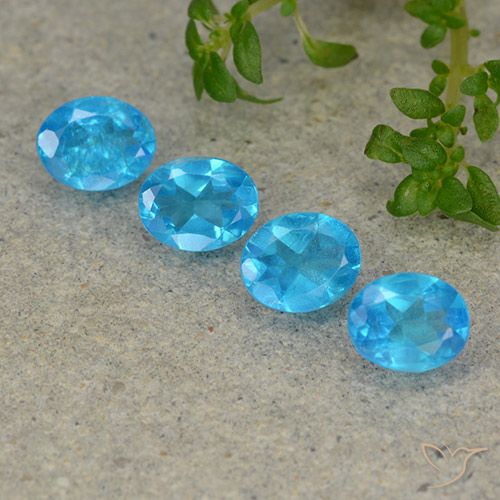1.39ctw Natural Azul Aqua Profundo Apatita, oval, VS