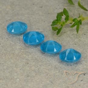 Pedras preciosas de Apatita Azul médio natural de 1.54 ct, oval, VS