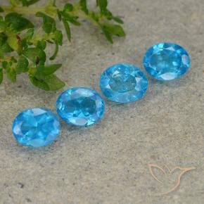 Pedras preciosas de Apatita Azul natural de 1.11 ct, oval, VS