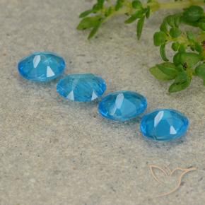 Pedras preciosas de Apatita Azul natural de 1.11 ct, oval, VS