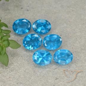 Pedras preciosas de Apatita Azul natural de 2.23 ct, oval, VS