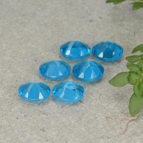 Pedras preciosas de Apatita Azul natural de 2.23 ct, oval, VS