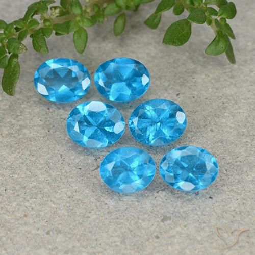 Pedras preciosas de Apatita Azul Azul natural de 2.17 ct, oval, VS