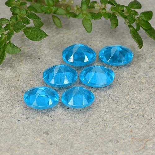 Pedras preciosas de Apatita Azul Azul natural de 2.17 ct, oval, VS