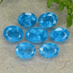 Pedras preciosas de Apatita Azul natural de 2.90 ct, oval, VS
