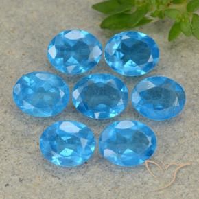 Pedras preciosas de Apatita Azul médio natural de 2.26 ct, oval, VS