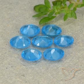 Pedras preciosas de Apatita Azul médio natural de 2.26 ct, oval, VS