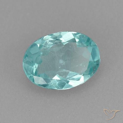 Apatita Azul verde Natural 0.77ct, oval, VS