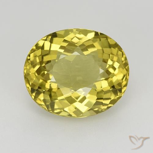 6.18ct Natural amarelo médio Apatita, oval, VS