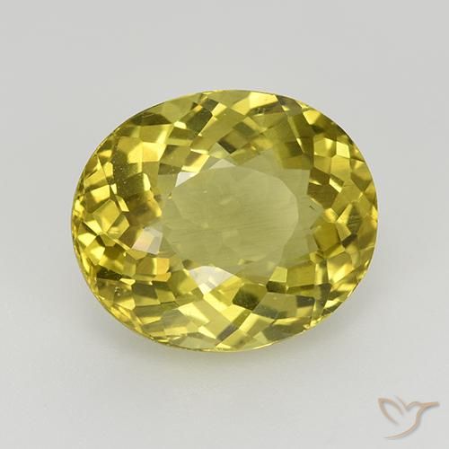 Apatita amarelo médio Natural 6.18ct, oval, VS