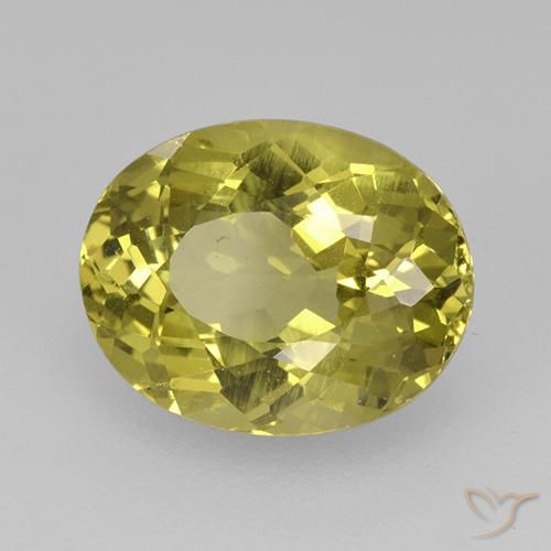 Apatita amarelo médio Natural 3.98ct, oval, VS