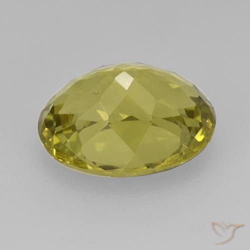 Apatita amarelo médio Natural 3.98ct, oval, VS
