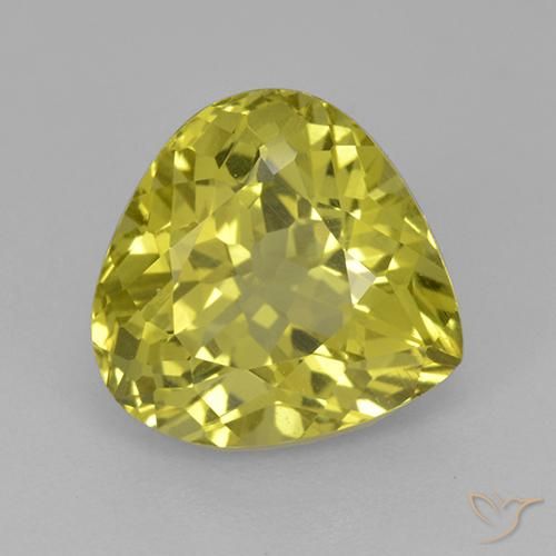 3.73ct Natural amarelo médio Apatita, Formato de pêra, VS
