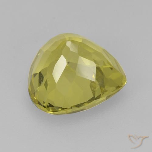 Apatita amarelo médio Natural 3.73ct, Formato de pêra, VS
