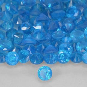 Pedras preciosas de Apatita Azul natural de 0.15 ct, Corte Redondo, VS