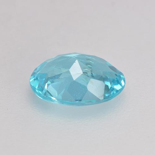 Apatita azul suíço natural 0,67ct, corte oval, VS