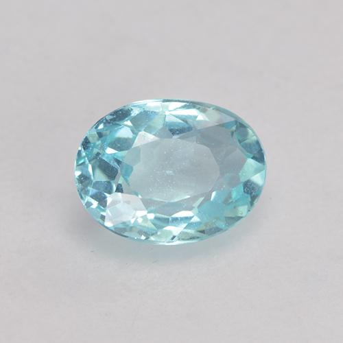 Apatita turquesa natural 0,53ct, corte oval, VS