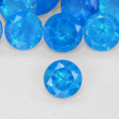 Pedras preciosas de apatita azul natural de 0,30 ct, corte redondo, VS-SI