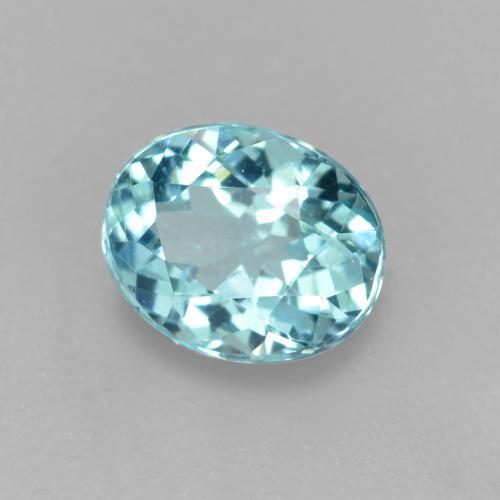 Apatita Aqua Blue Natural 0.57ct, Corte Oval, VS-SI