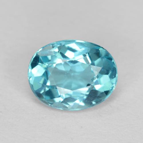Apatita turquesa natural 0,48ct, corte oval, VS-SI