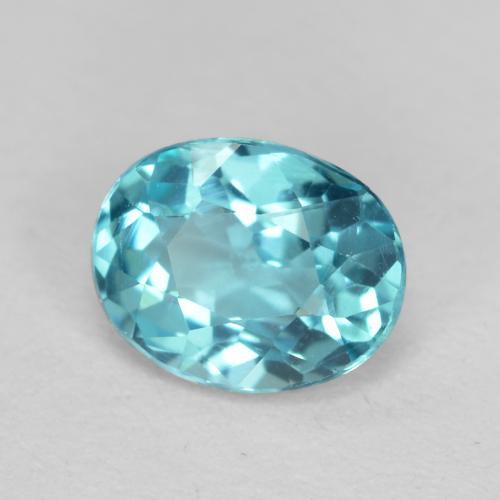 Apatita turquesa natural 0,48ct, corte oval, VS-SI