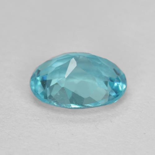 Apatita turquesa natural 0,48ct, corte oval, VS-SI