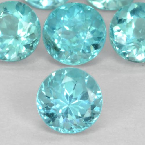 Apatita Azul elétrico Natural 0.33ct, Redondo, VS-SI