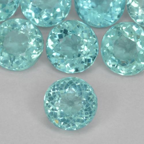 Apatita Médio Azul Verde Natural 0.42ct, Redondo, VS-SI