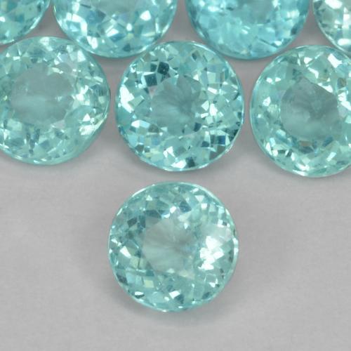 Apatita Médio Azul Verde Natural 0.42ct, Redondo, VS-SI