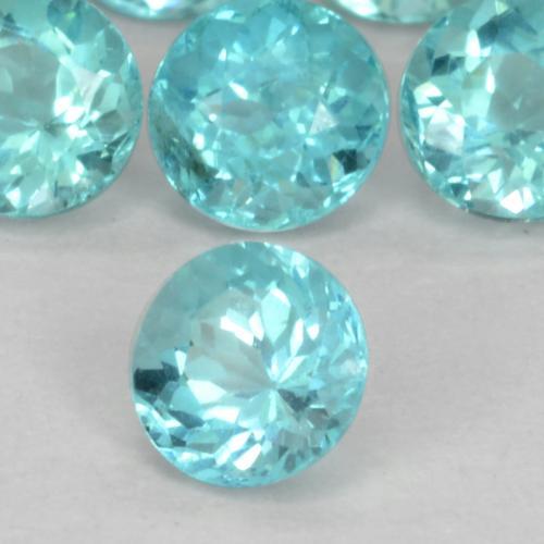 Pedras preciosas de apatita turquesa natural de 0,67 ct, corte redondo, VS-SI