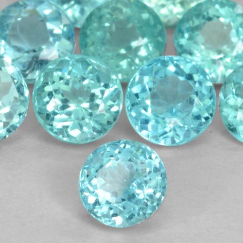 Apatita Verde Azul Brilhante Natural 0.41ct, Corte Redondo, VS-SI