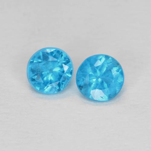 Pedras preciosas de Apatita Azul Azul natural de 0.32 ct, Corte Redondo, VS