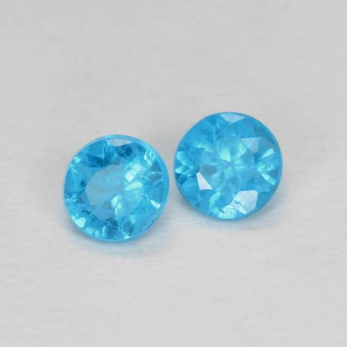 Pedras preciosas de Apatita Azul Azul natural de 0.32 ct, Corte Redondo, VS